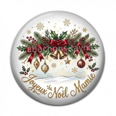 Cabochon Résine - joyeux noël mamie