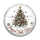 Cabochon Verre - joyeux noël tata