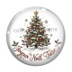 Cabochon Verre - joyeux noël tatie