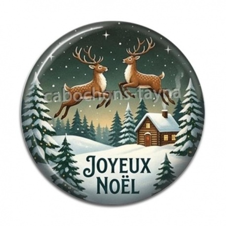 Cabochon Résine -  joyeux noël