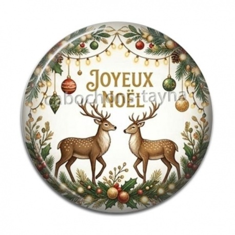 Cabochon Résine -  joyeux noël