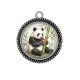 Pendentif Cabochon Argent - panda
