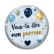 Cabochon Verre - veux tu être mon parrain