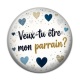 Cabochon Résine - veux tu être mon parrain
