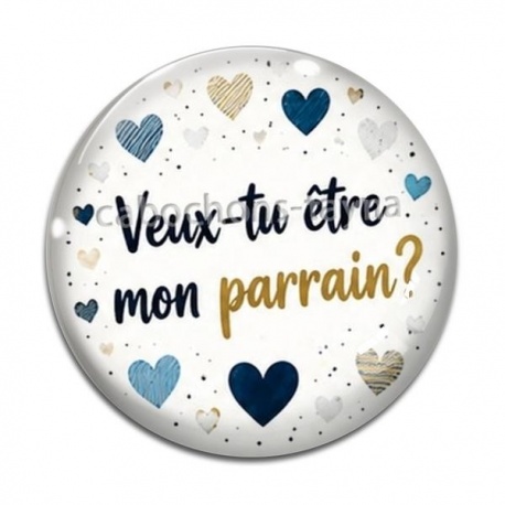 Cabochon Verre - veux tu être mon parrain