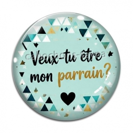 Cabochon Verre - veux tu être mon parrain