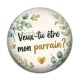 Cabochon Résine - veux tu être mon parrain