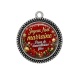 Pendentif Cabochon Argent - joyeux noël passe de merveilleuses fêtes