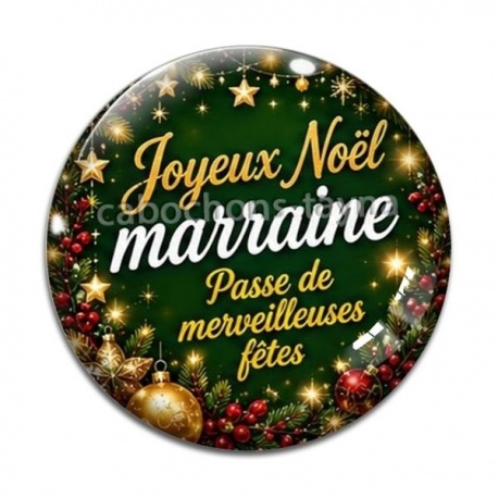 Cabochon Verre -  joyeux noël passe de merveilleuses fêtes