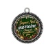 Pendentif Cabochon Argent -  joyeux noël passe de merveilleuses fêtes