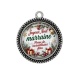Pendentif Cabochon Argent -  joyeux noël passe de merveilleuses fêtes