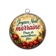 Pendentif Cabochon Argent -  joyeux noël passe de merveilleuses fêtes