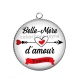 Pendentif Cabochon Argent - belle mère d'amour