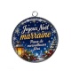 Pendentif Cabochon Argent -  joyeux noël passe de merveilleuses fêtes
