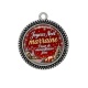 Pendentif Cabochon Argent -  joyeux noël passe de merveilleuses fêtes