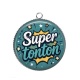 Pendentif Cabochon Argent - super tonton