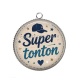 Pendentif Cabochon Argent - super tonton