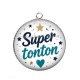 Pendentif Cabochon Argent - super tonton