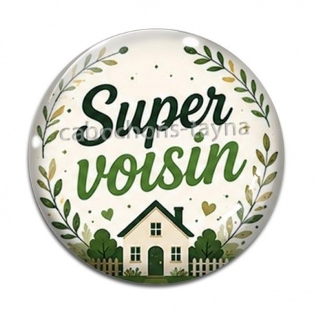 Cabochon Verre - super voisin