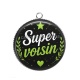Pendentif Cabochon Argent - super voisin