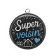 Pendentif Cabochon Argent - super voisin