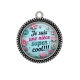 Pendentif Cabochon Argent - je suis une nièce super cool