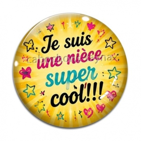Cabochon Verre - je suis une nièce super cool