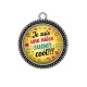 Pendentif Cabochon Argent - je suis une nièce super cool