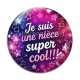 Cabochon Verre - je suis une nièce super cool