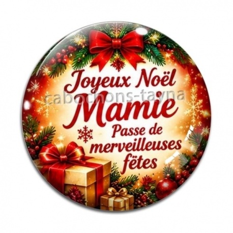 Cabochon Verre - joyeux noël passe de merveilleuses fêtes