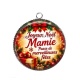 Pendentif Cabochon Argent - joyeux noël passe de merveilleuses fêtes