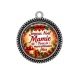 Pendentif Cabochon Argent - joyeux noël passe de merveilleuses fêtes