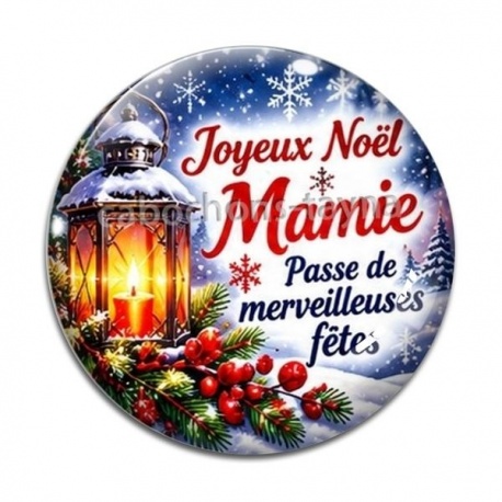 Cabochon Verre - joyeux noël passe de merveilleuses fêtes