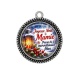 Pendentif Cabochon Argent - joyeux noël passe de merveilleuses fêtes
