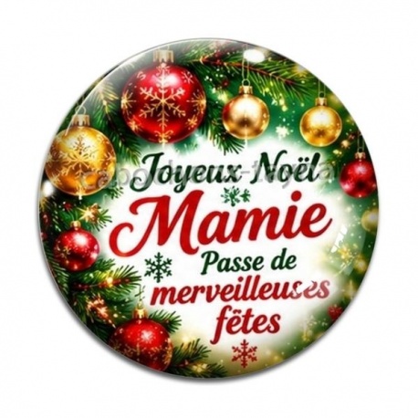 Cabochon Verre - joyeux noël passe de merveilleuses fêtes