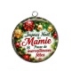 Pendentif Cabochon Argent - joyeux noël passe de merveilleuses fêtes