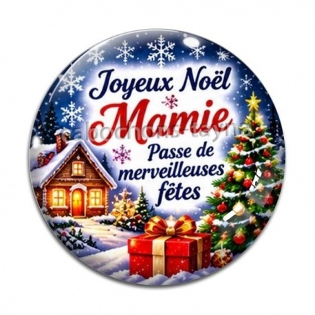 Cabochon Verre - joyeux noël passe de merveilleuses fêtes