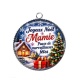 Pendentif Cabochon Argent - joyeux noël passe de merveilleuses fêtes