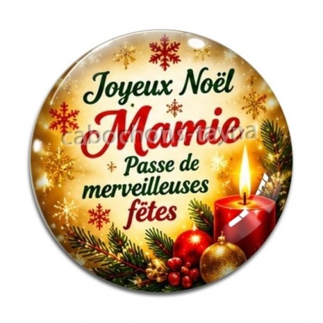Cabochon Verre - joyeux noël passe de merveilleuses fêtes