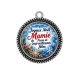 Pendentif Cabochon Argent - joyeux noël passe de merveilleuses fêtes