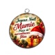 Pendentif Cabochon Argent - joyeux noël passe de merveilleuses fêtes