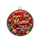 Pendentif Cabochon Argent - joyeux noël passe de merveilleuses fêtes