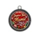 Pendentif Cabochon Argent - joyeux noël passe de merveilleuses fêtes
