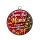 Pendentif Cabochon Argent - joyeux noël passe de merveilleuses fêtes