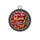 Pendentif Cabochon Argent - joyeux noël passe de merveilleuses fêtes