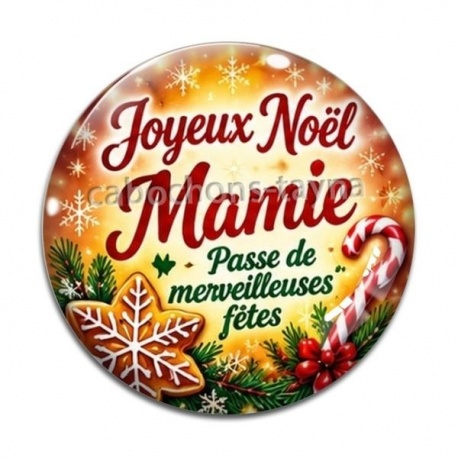 Cabochon Verre - joyeux noël passe de merveilleuses fêtes
