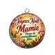 Pendentif Cabochon Argent - joyeux noël passe de merveilleuses fêtes