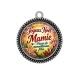 Pendentif Cabochon Argent - joyeux noël passe de merveilleuses fêtes