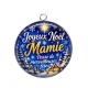 Pendentif Cabochon Argent - joyeux noël passe de merveilleuses fêtes