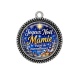 Pendentif Cabochon Argent - joyeux noël passe de merveilleuses fêtes